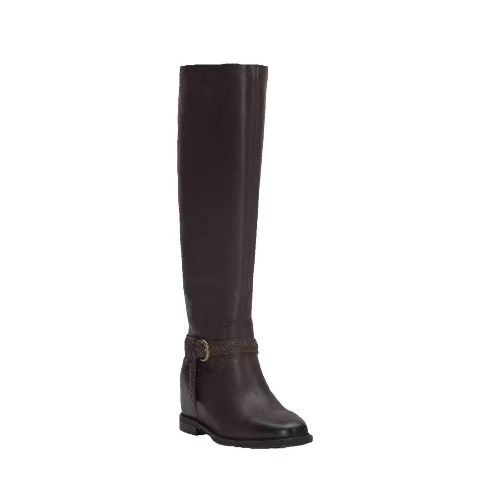 NEW Lucky Brand Maltet Leather Knee-High Riding Boots Size 7M Torte
